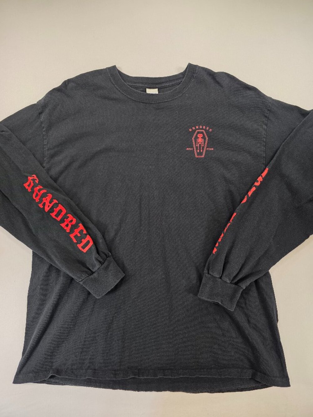 PewDiePie Merch Hundred Mill Club YouTube Black Long Sleeve Mens  XL